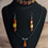Miniature : Ensemble collier boucles d'oreilles marron
