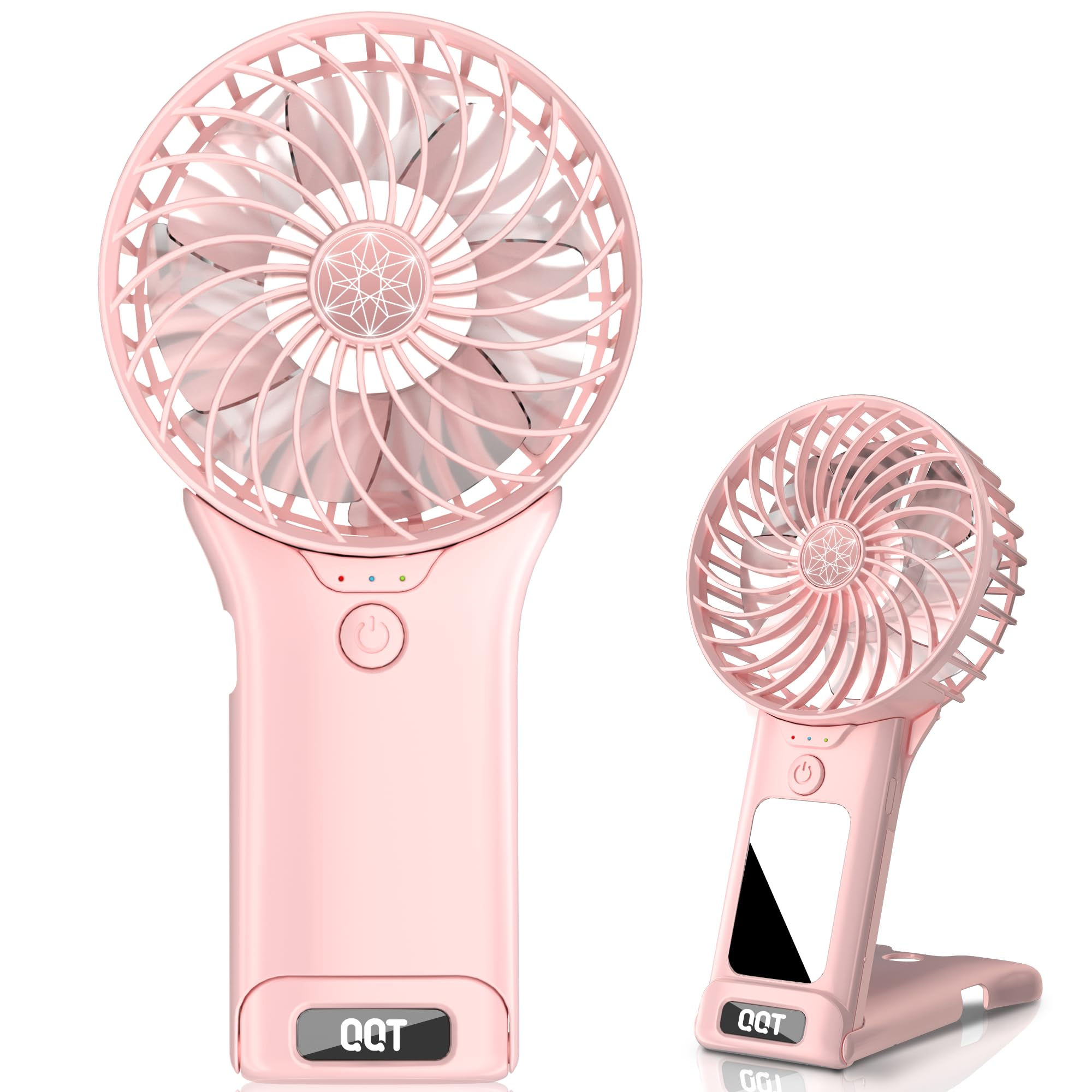 QQT Mini Handheld Fan4 Speed Adjustable Portable Battery Operated FansUSB Rechar