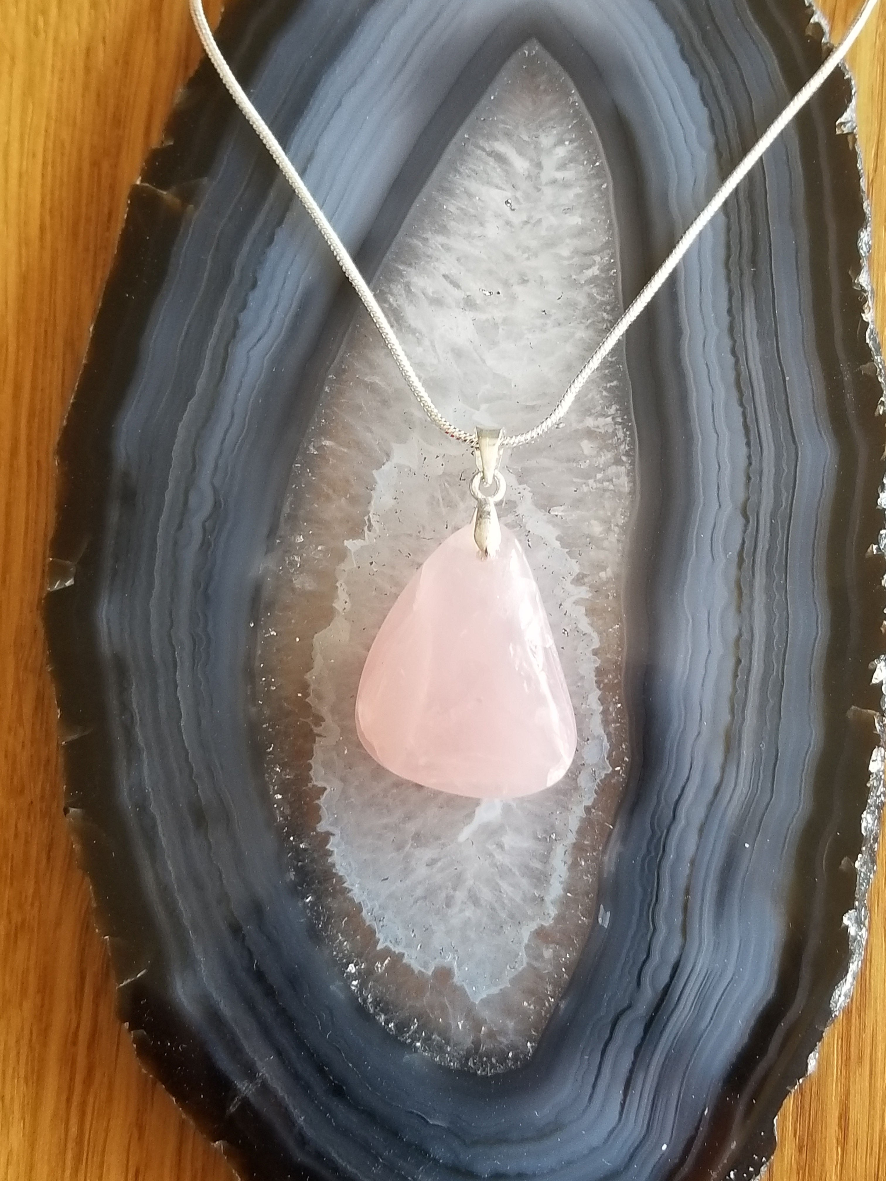 Pendentif en Quartz Rose