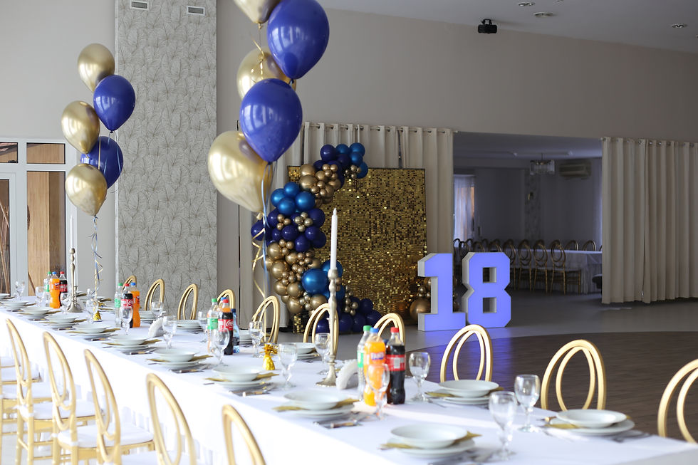 Dekoracja balonowa księżycowa, Restauracja Paradise, Przeczyce