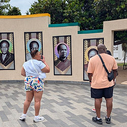 man and woman at Kwame Nkrumah Park