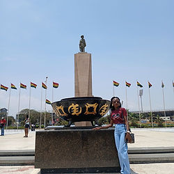 Unknown soldier at the black star square