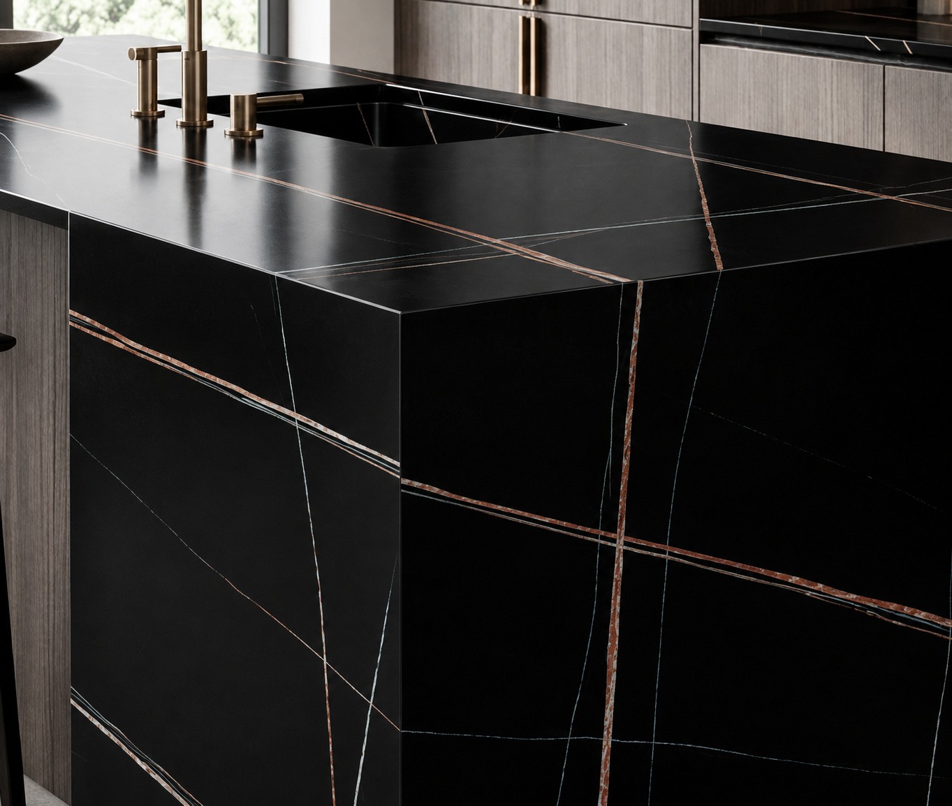 SAHARA NOIR: isla de cocina. Inspiración del catálogo.