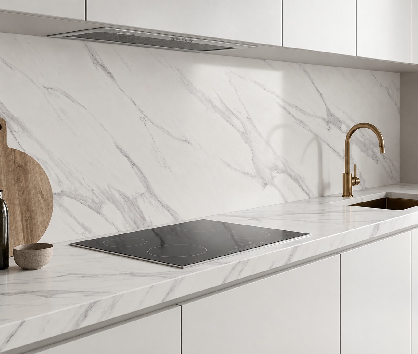 CARRARA WHITE: cubierta de cocina. Inspiración del catálogo.