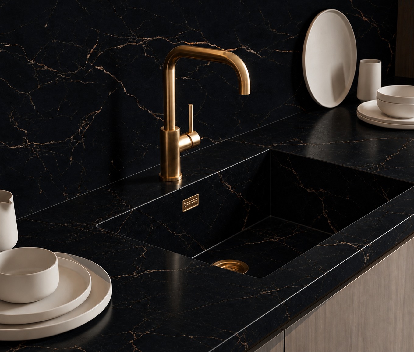 MARQUINA GOLD: lavabo de baño. Inspiración del catálogo.