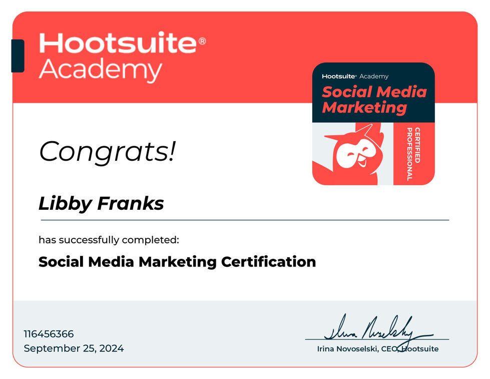 Hootsuite Social Media Marketing Certificate