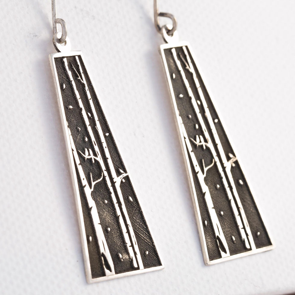 Thumbnail: Handmade Sterling Silver Aspen Earrings