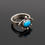 Thumbnail: Kingman Blue Turquoise and Sterling Silver Ring