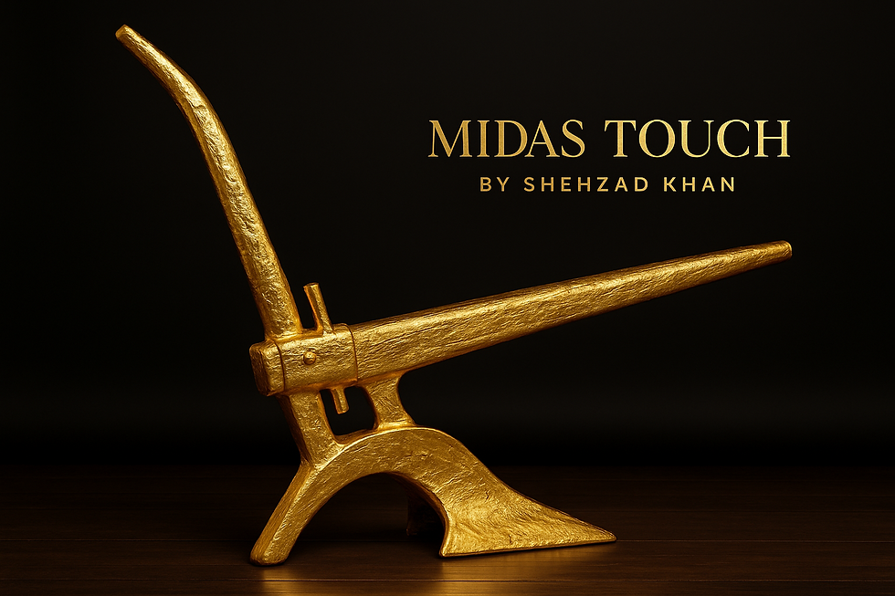 



Real 24K Gold Leaf Gilding on Wooden Big Plough - MIDAS TOUCH by Shehzad Khan