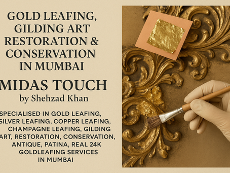 Welcome to MIDAS TOUCH by Shehzad Khan, Mumbai’s premier name in Gold Leafing, Gilding Art, and Restoration Services.