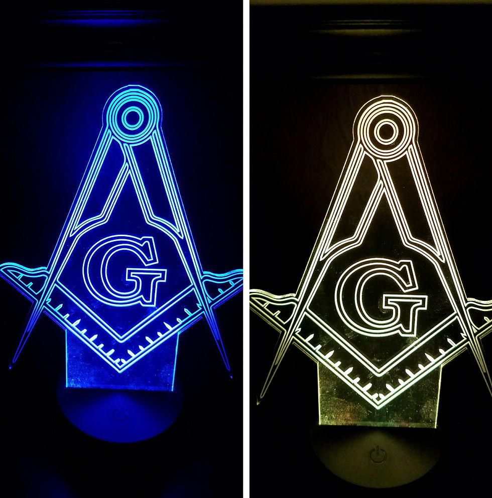Invisible Wood 3D Crest Lamps