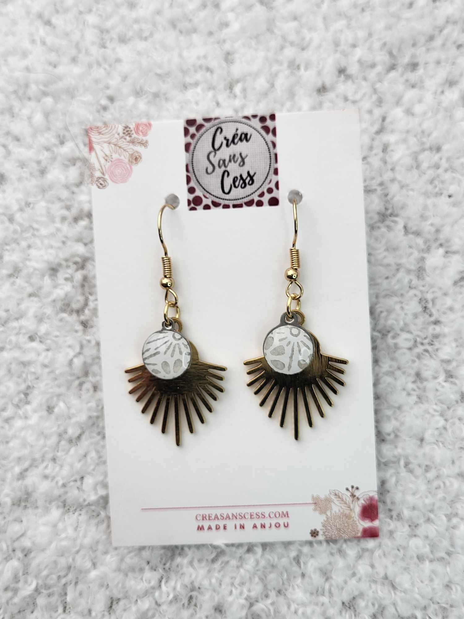 Boucles d'oreilles "Neige"