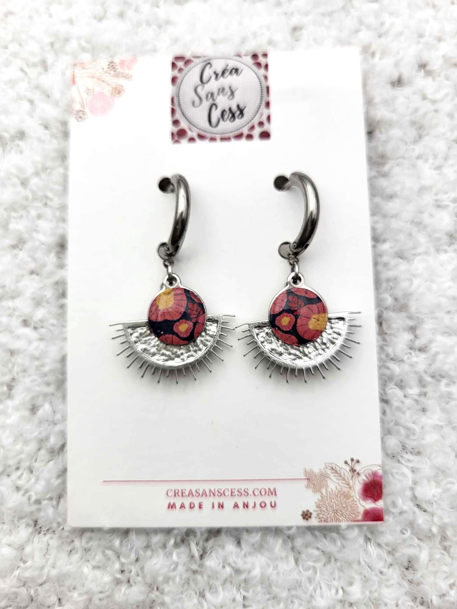 Boucles d'oreilles "Cassis"
