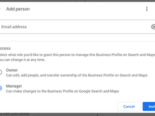 How to add a user to google business profile
