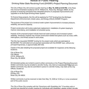 Notice of Public Hearing