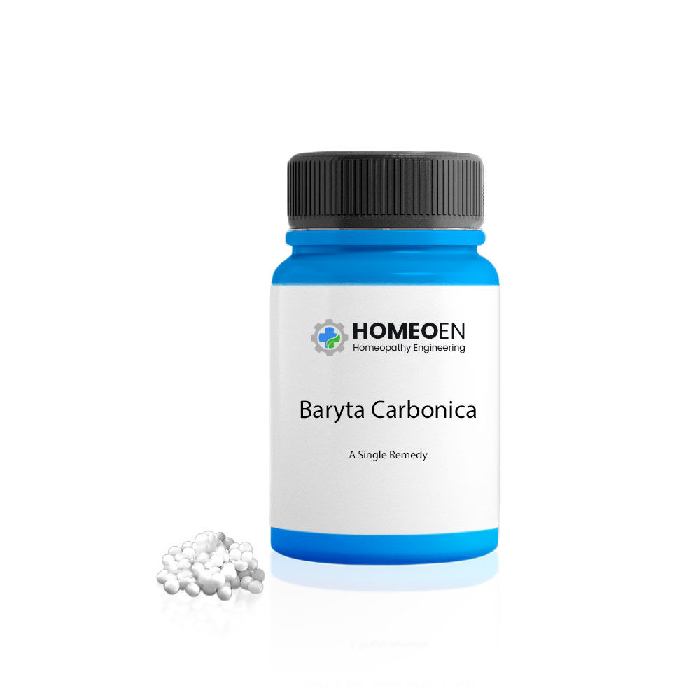 Buy homeopathic remedy Baryta Carbonica by HomeoEN Homeopathy Engineering.