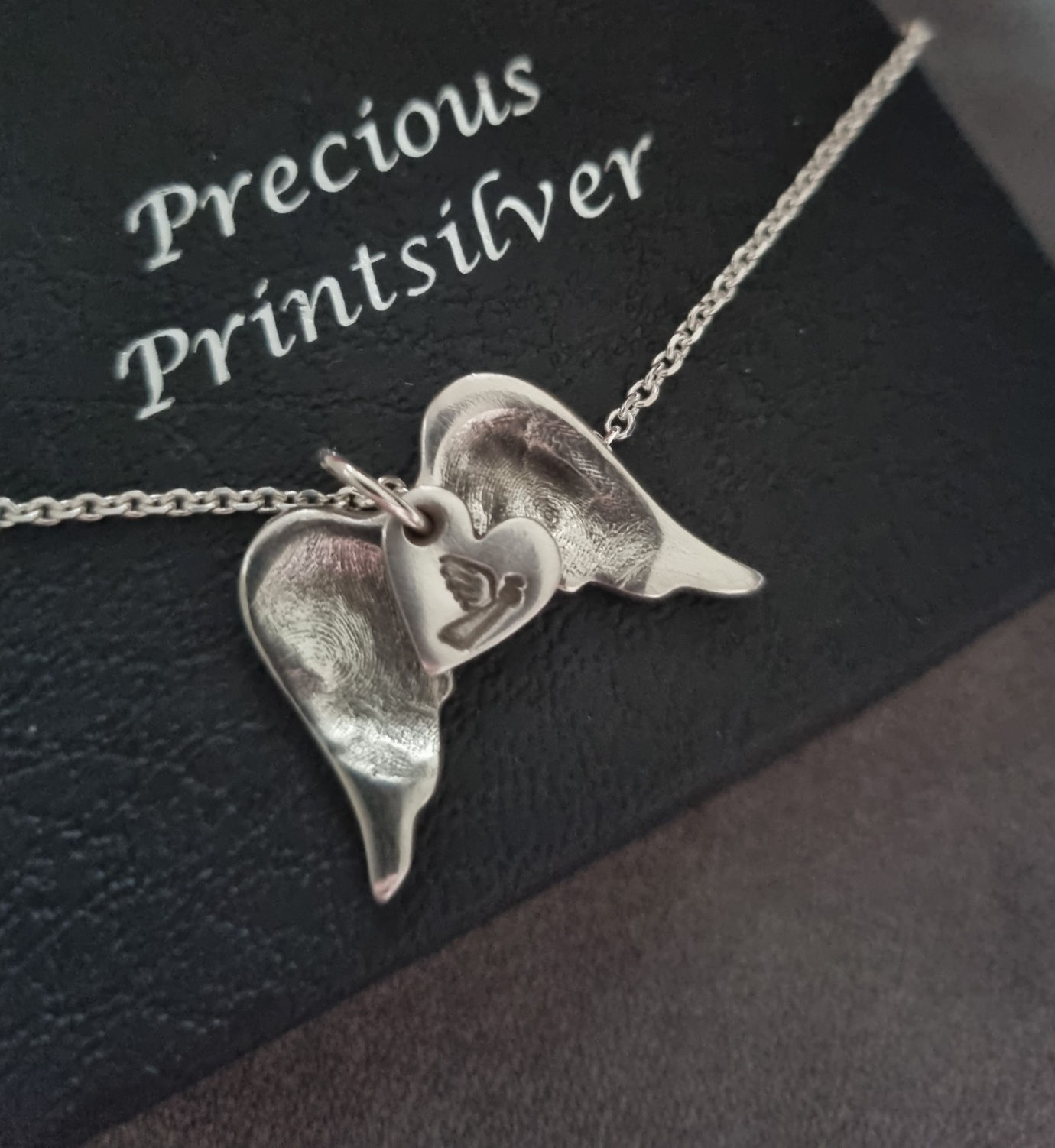 Angel Wings Finger Prints with Angel Tag