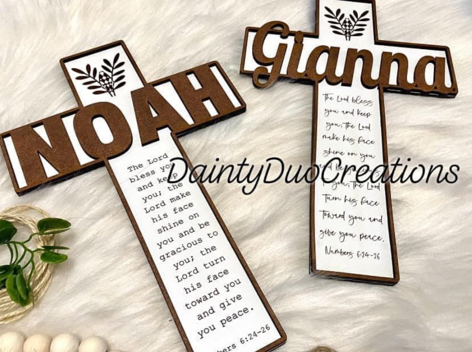 Personalized Laser Engraved Wooden Cross