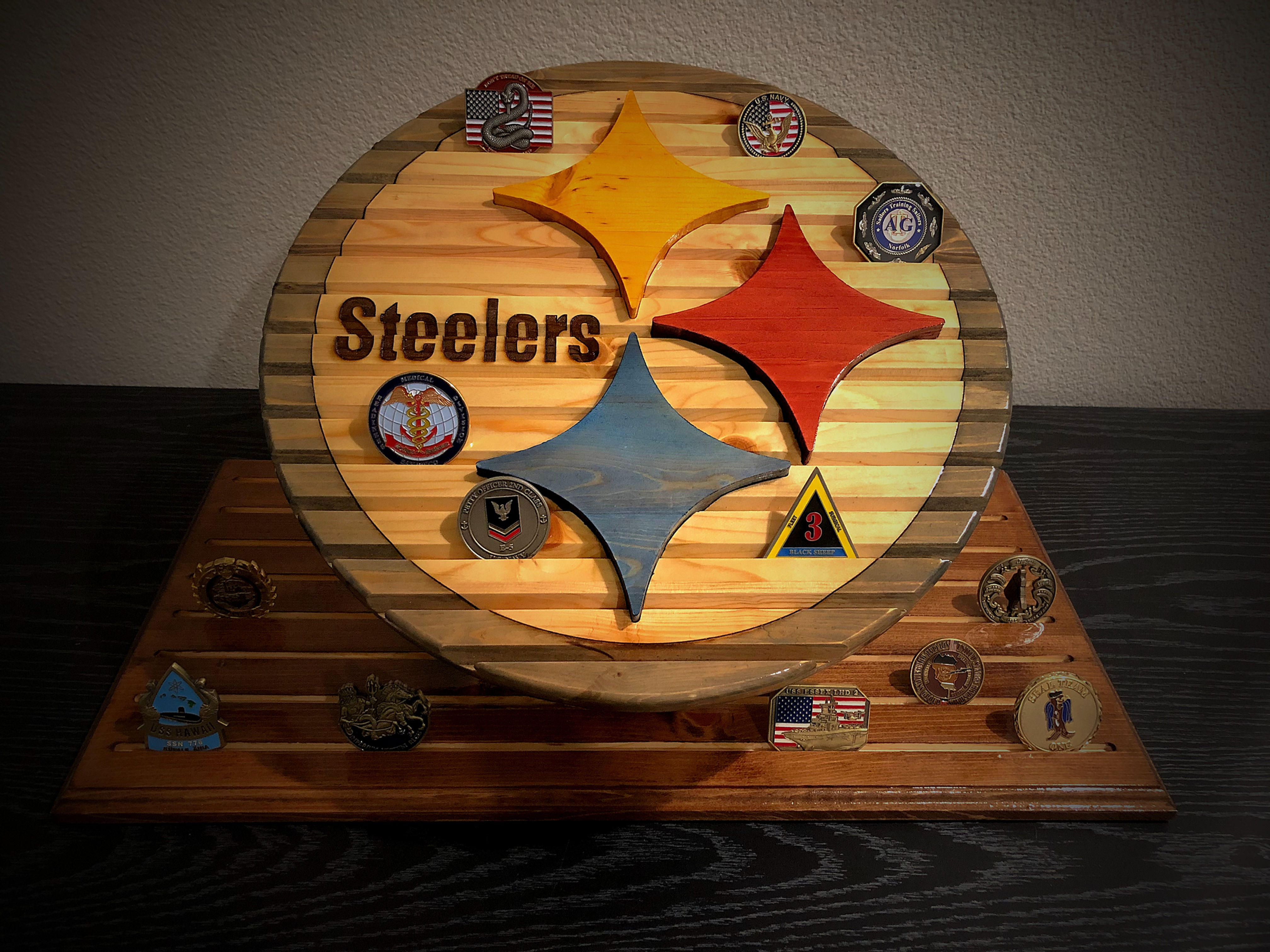 Pittsburgh Steelers Challenge Coin Display