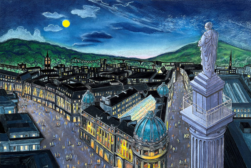 Grey's Monument at Dusk