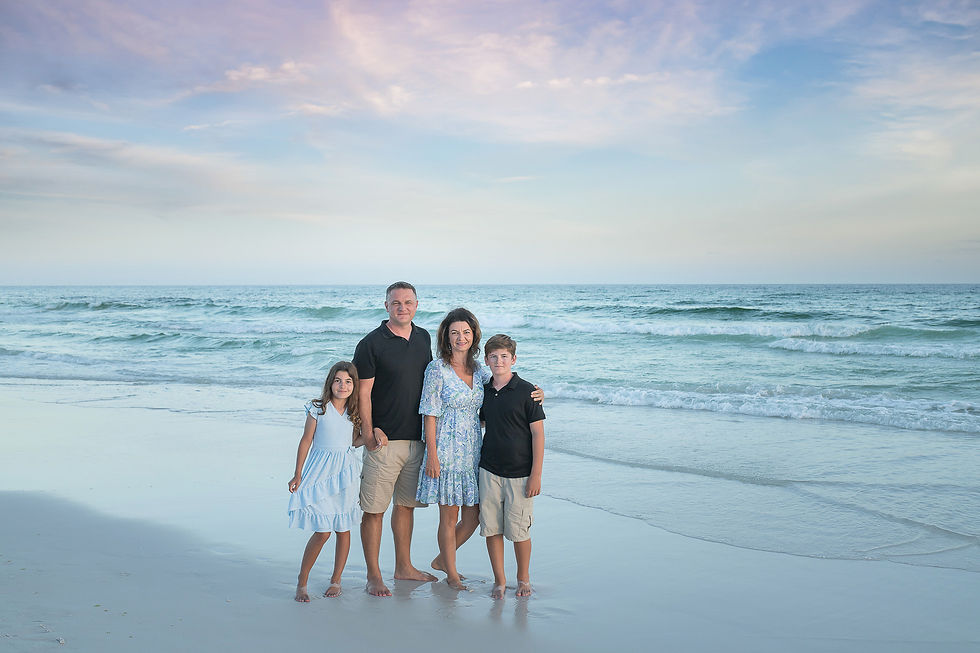 What to Wear for Stunning 30A Family Photos at Golden Hour: A Style Guide for Families of Four