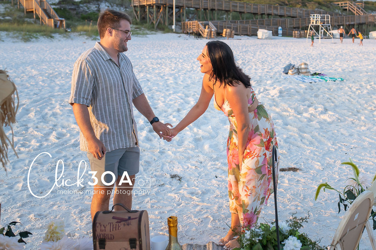 30A Surprise Proposal Ideas with professional photographer