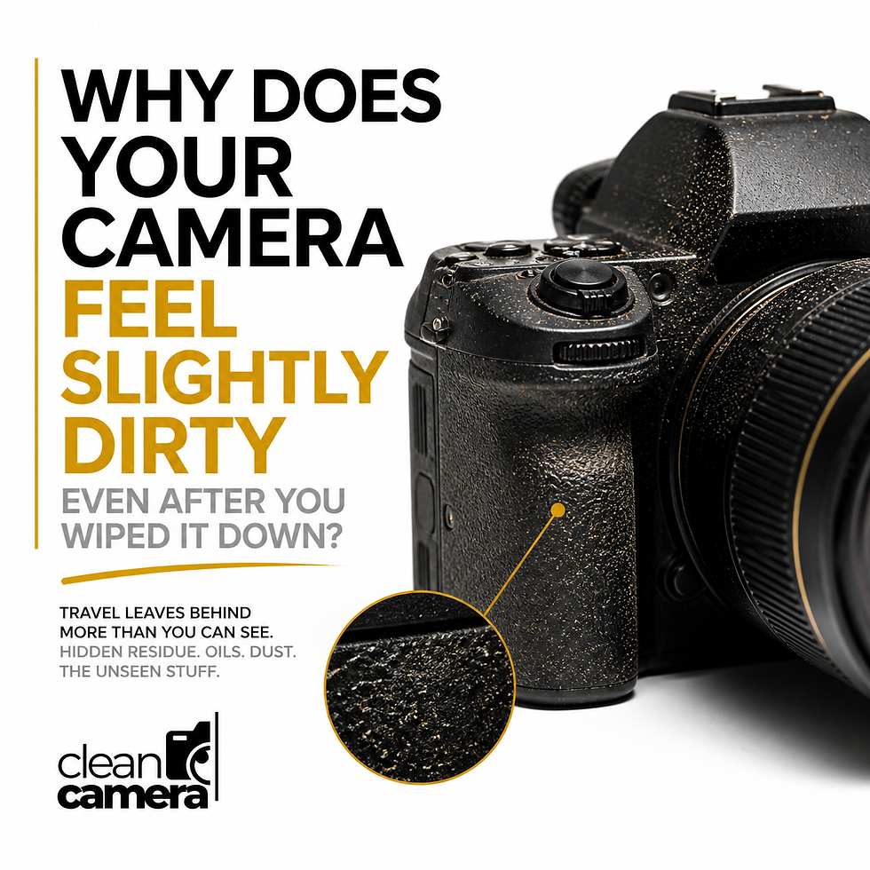 Why does your camera feel slightly dirty even after you wiped it down?