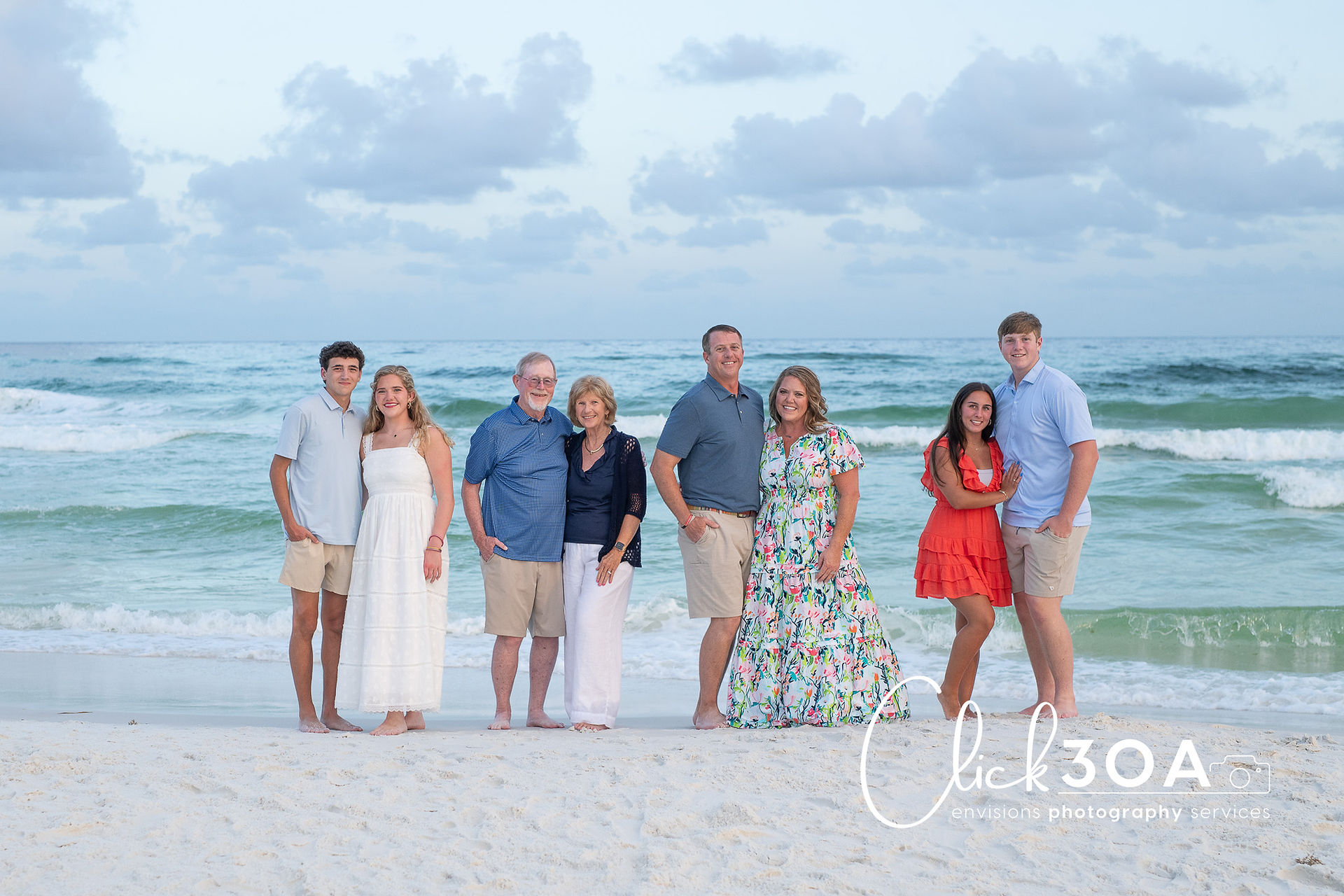 Consider a gallery wall featuring your favorite shots from your Blue Mountain Beach Golden Hour session, expertly captured by your 30A Photographer.