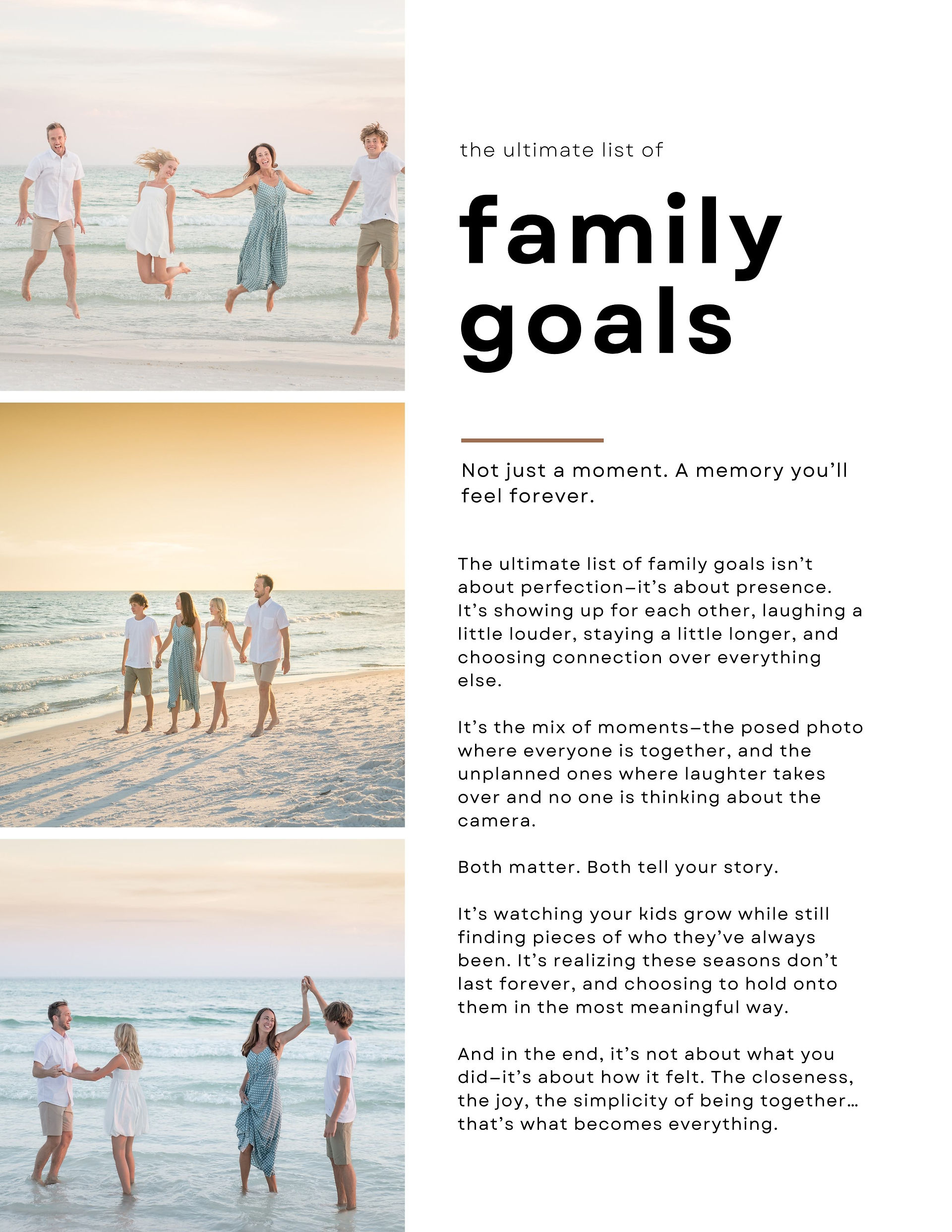 Create something timeless with a magazine styled family session in 30A that tells your family’s story beautifully.