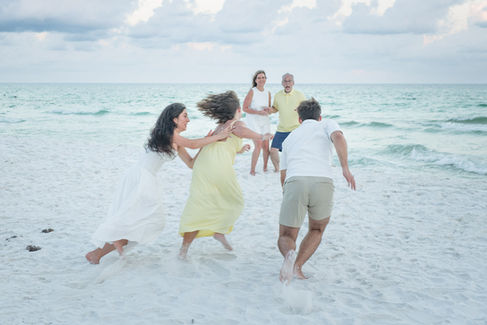 Family reunion planners booking a Dune Allen Beach extended family photo session in advance