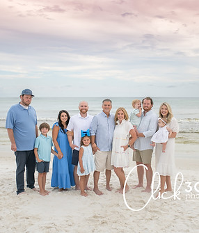 Inlet Beach Photographer extended family at sunset