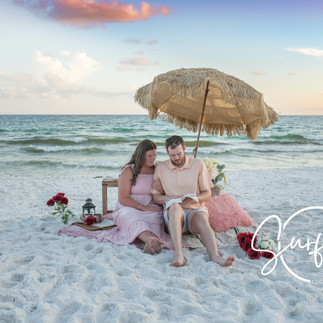 heartfelt surprise proposal in 30A, joyful embrace and laughter captured moments after she says yes