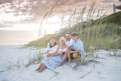 Sunset family portrait designed for wall art showing where to buy heirloom art photography prints in 30A Florida.