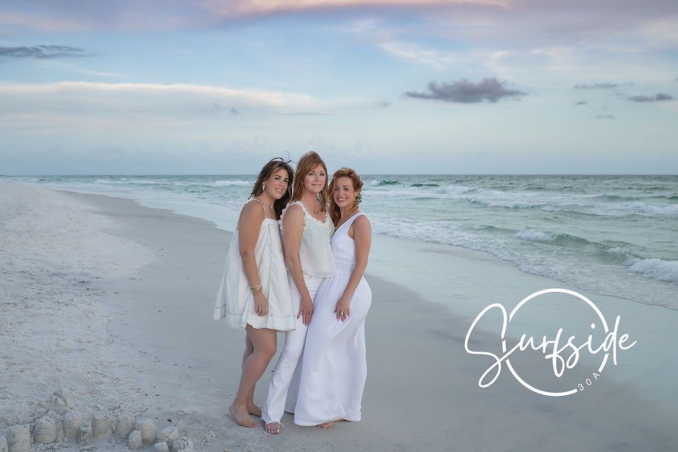 Santa Rosa Beach Photographer specializing in candid family moments with mom and two daughters.