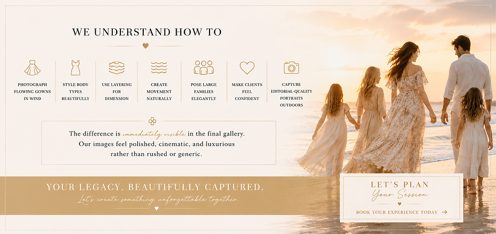 Families love our luxury beach portraits in Santa Rosa Beach for the personalized styling, natural posing, and polished editorial beach aesthetic.