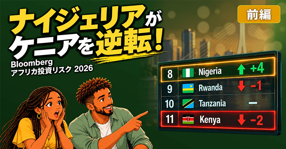 アフリカ投資リスク2026!ナイジェリアがケニアを逆転したBloombergの19カ国ランキング〜前編〜