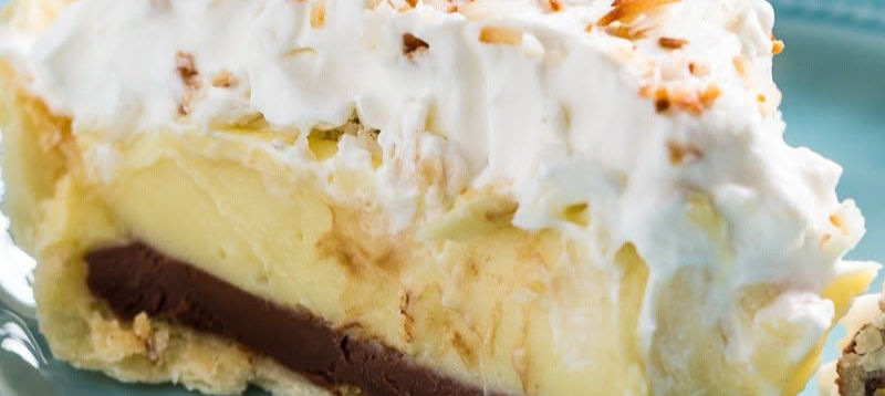 Mike's Black Bottom Coconut Chocolate Pie