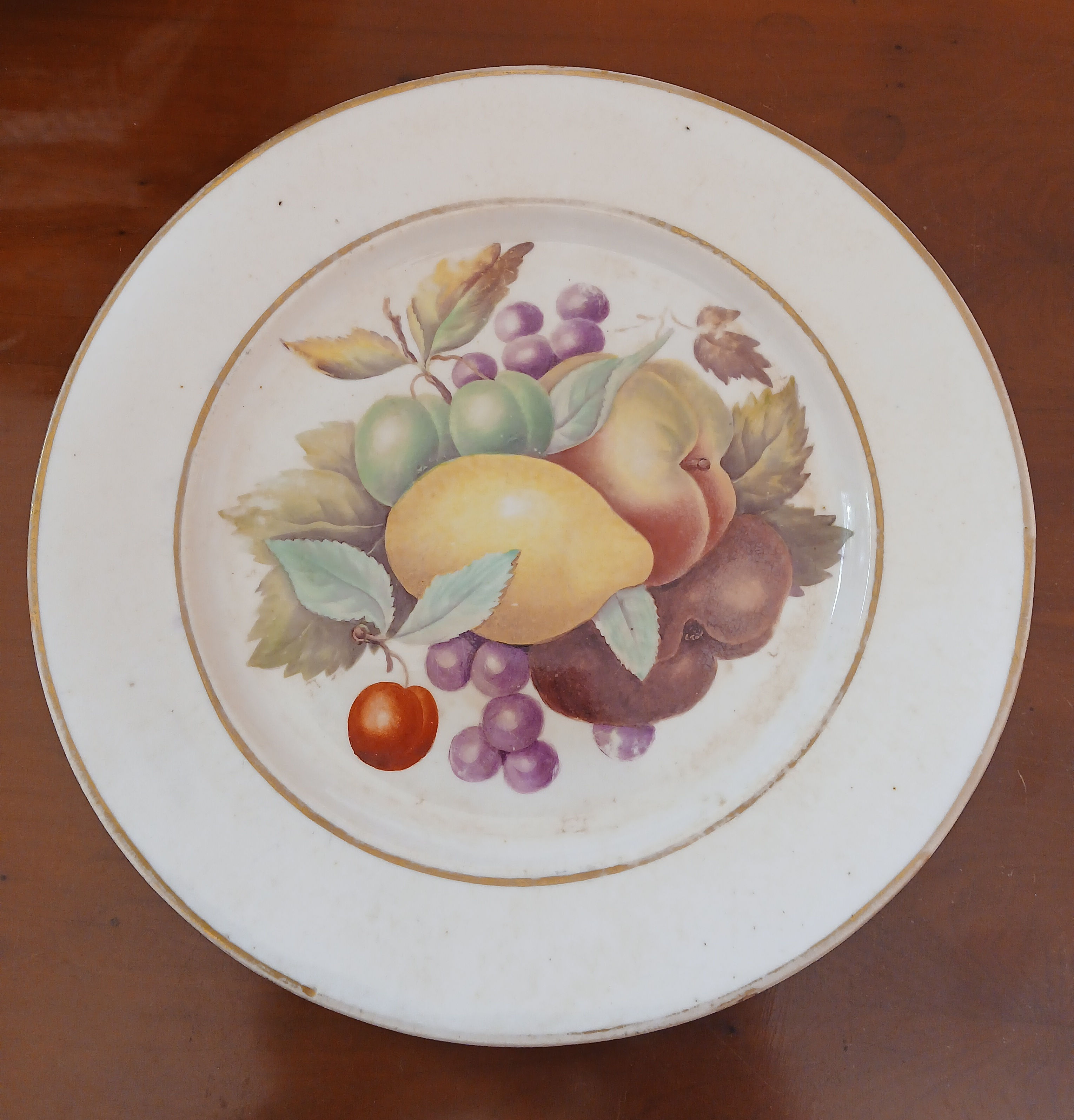 Derby Plate with Fruit by Thomas Steele, c1810