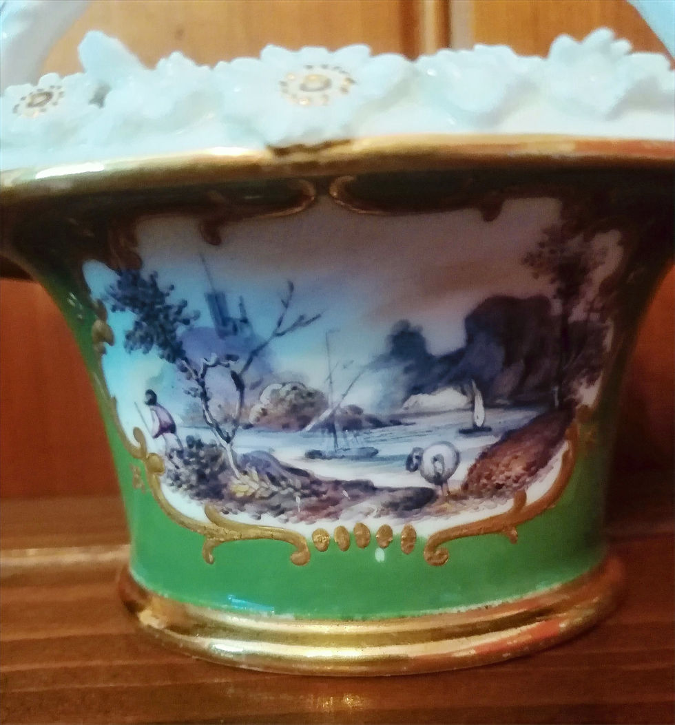 Thumbnail: Chamberlain's Worcester pot pourri basket porcelain factory