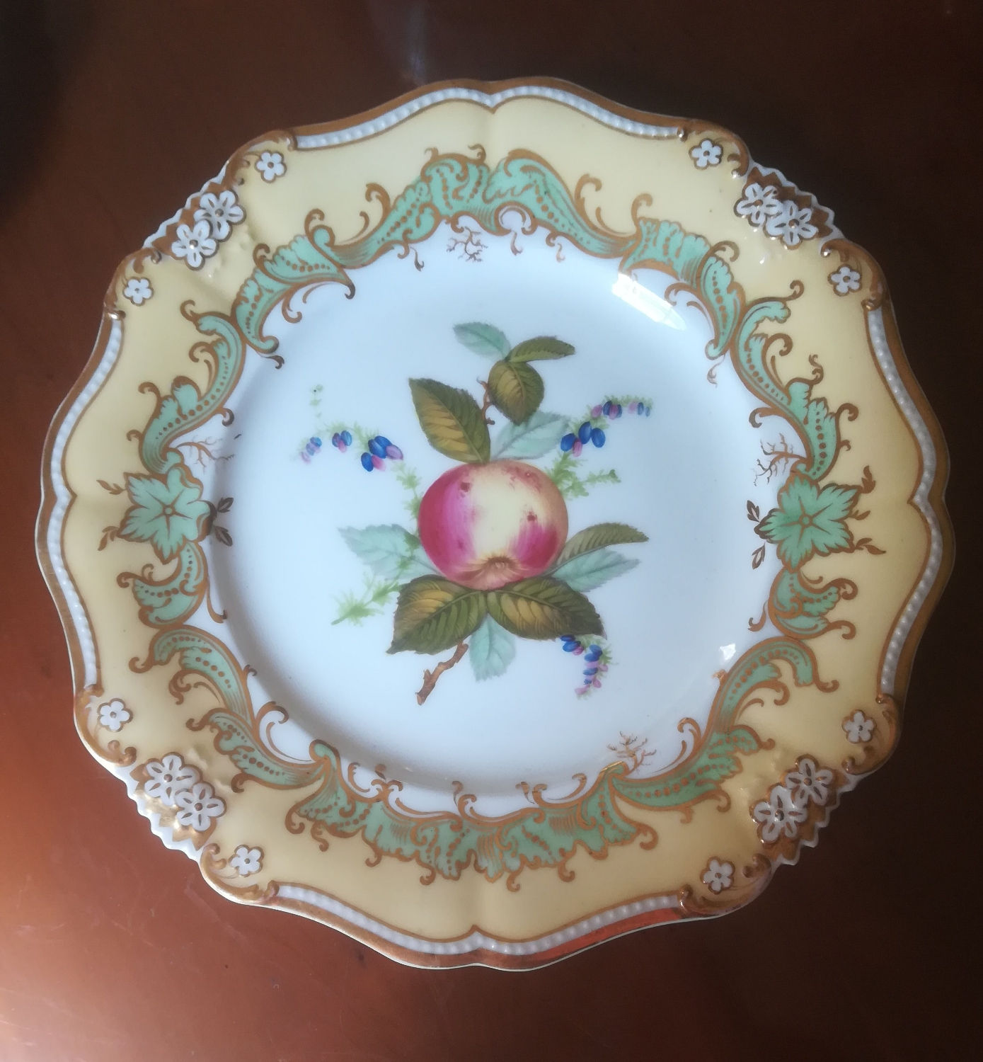 Ridgway porcelain plate fruit antique English