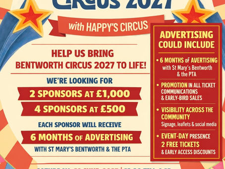 Sponsorship Opportunities for Bentworth Circus 2027