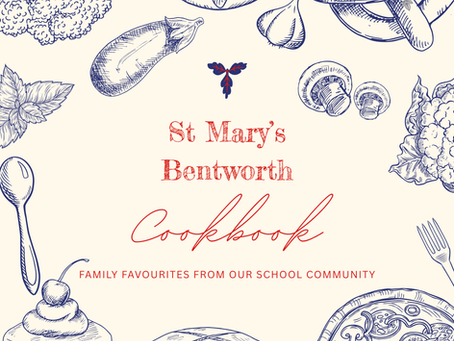 Front cover of the St Mary's Bentworth School Cookbook 