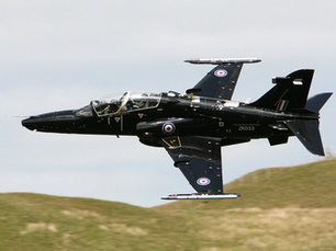 RAF Hawk T2 training aircraft in No. 25(F) Squadron markings. Credit: D. Eklund