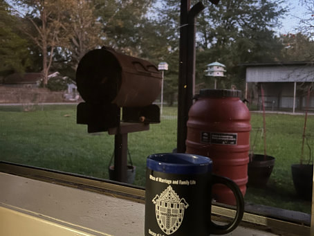 A morning espresso and God  