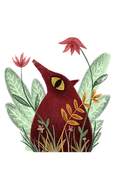 A drawing of a cute creature