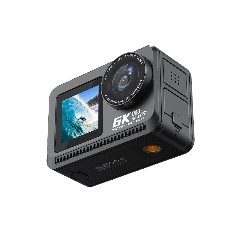 SWZEC Kozenix Action Camera 5K Con Scheda 64GB – Schermo Doppio, Wi-Fi, Impermeabile IP68 E Stabilizzazione EIS (Grigio)