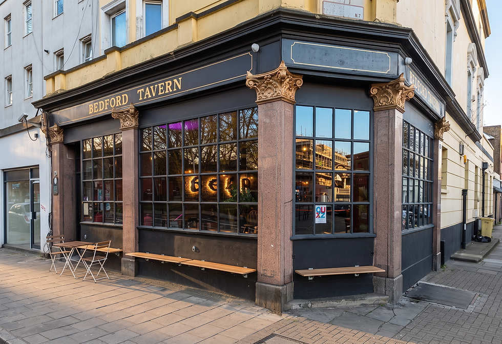 front of bedford tavern