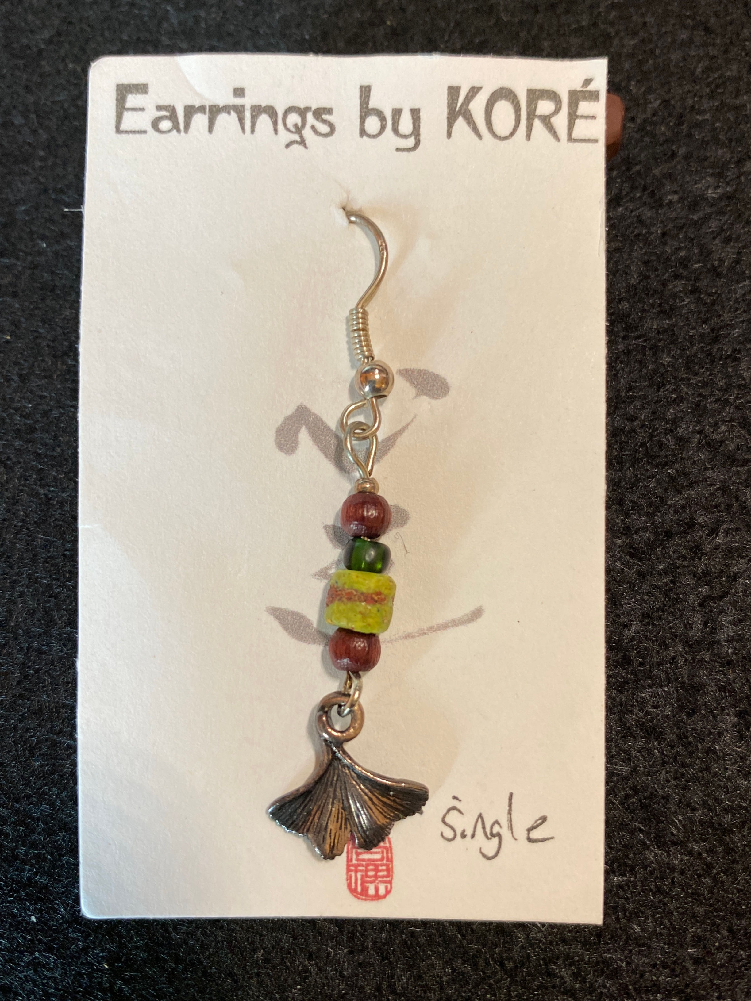 Single Golden Gingko Leaf