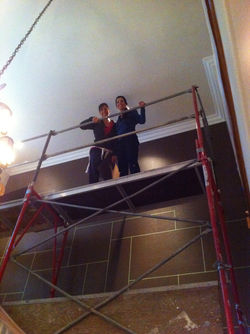 Venetian Plaster Stair-Wall Before