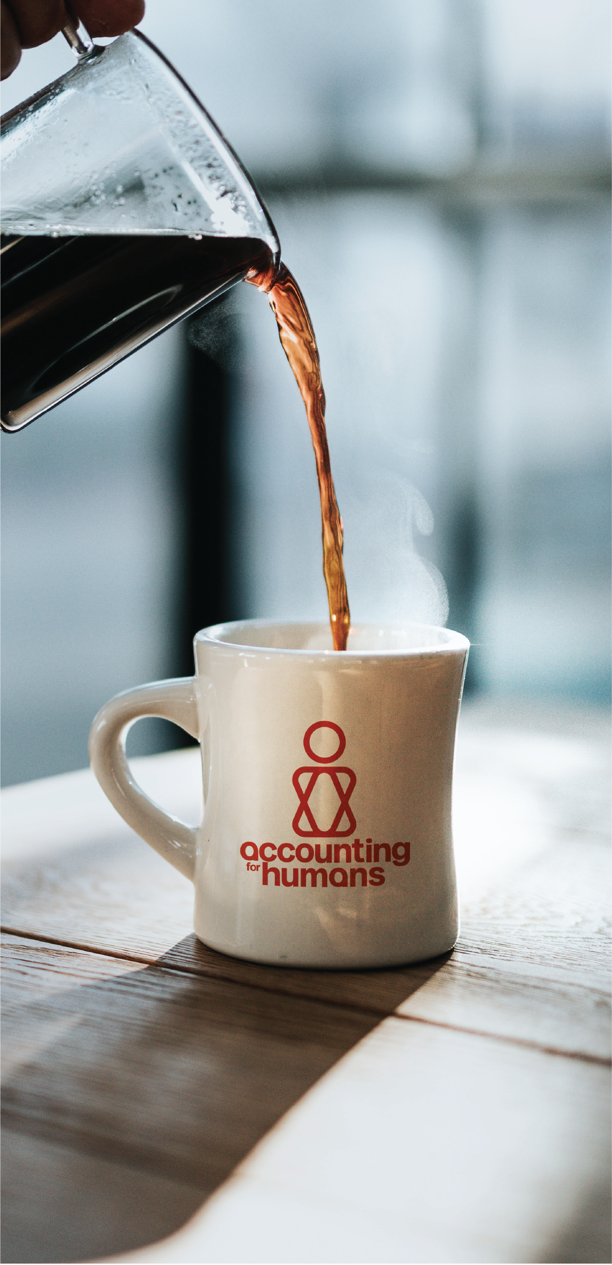Accounting For Humans Coffee Mockup Amirita Tipper Design Studios